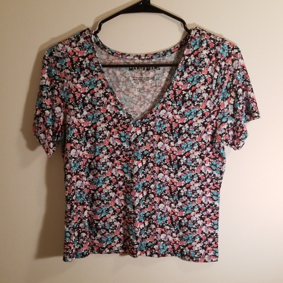Flower Pattern Crop Top - Picture 1 of 1